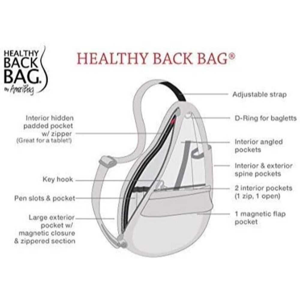 15" Microfiber Crossbody Sling Bag Ergonomic Lightweight Travel Everyday - Picture 11 of 12
